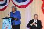 Political pundits (and friends) Donna Brazile (D) and Pat Buchanan (R) squared off in a debate sponsored by FMC Professional Solutions.