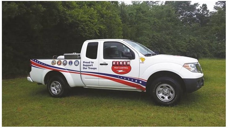 Aiken Pest Control Salutes U.S. Troops with Company Truck