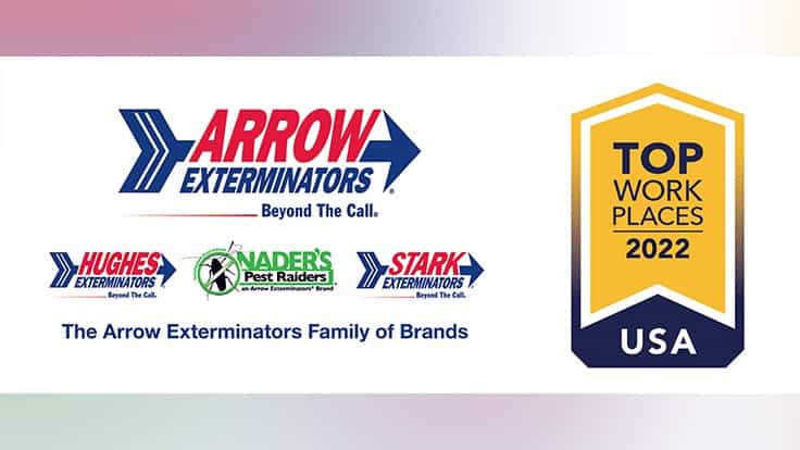 Arrow Exterminators Named a 2022 Top Workplace in the U.S.