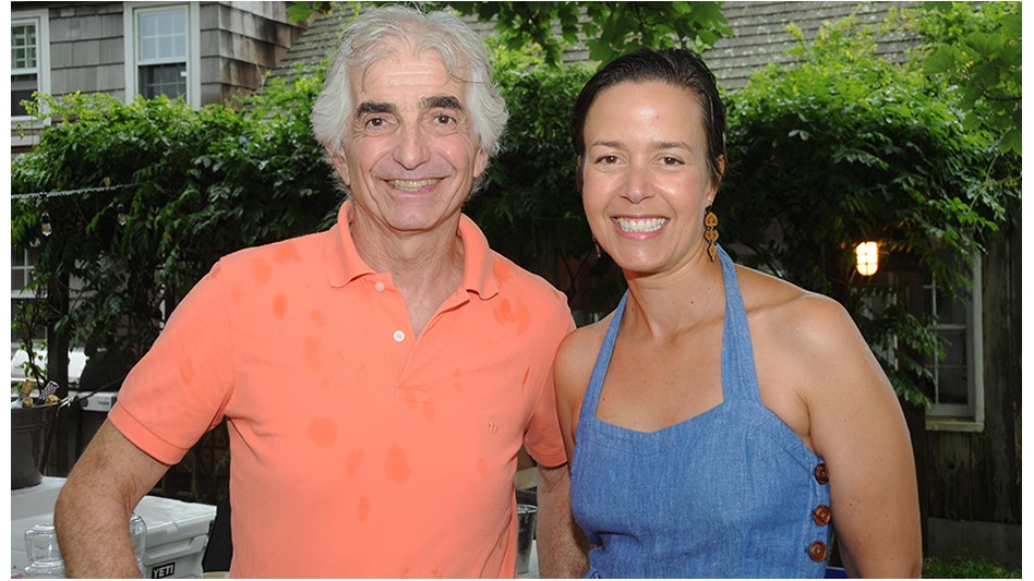 Irwin Levy and Esperanza Léon, hosts of "Our Hamptons" podcast.