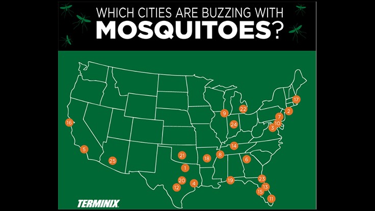 DallasFt. Worth Tops Terminix's 'Top 25 Mosquito Cities' List Pest Control Technology