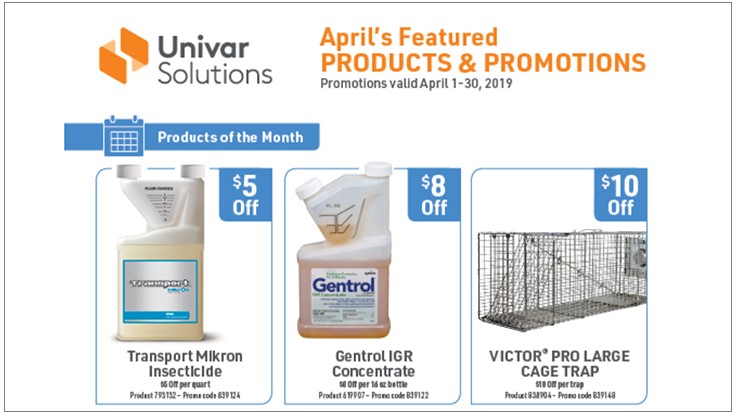 Univar Solutions Announces April Products of the Month Pest Control