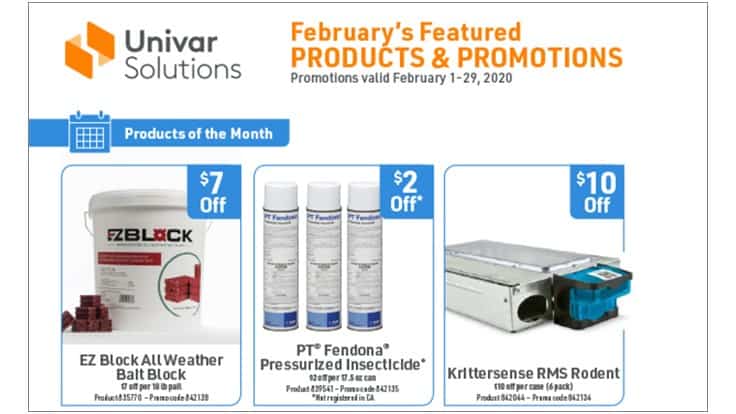 Univar Solutions Announces February Products of the Month Pest