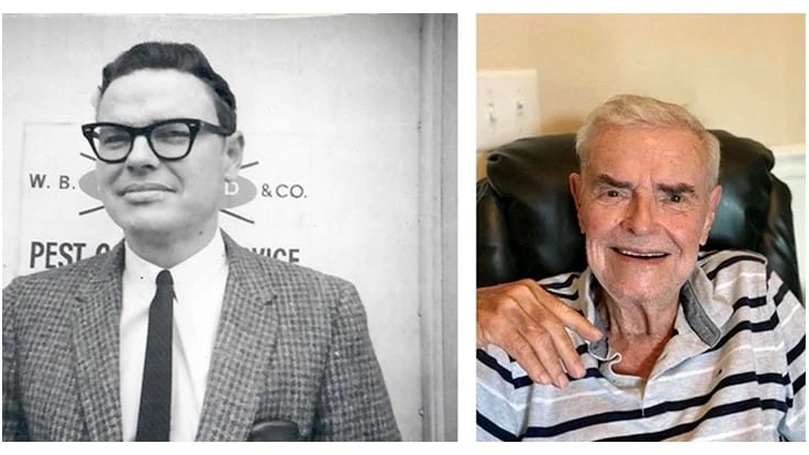 Tom McCloud in the 1950s and a more recent photo of Tom, who passed away in January.