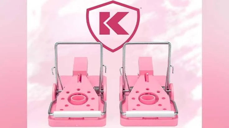 Kness' pink Snap-E Mousetraps