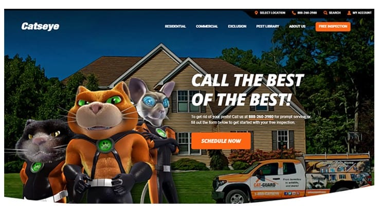 Catseye Pest Control Launches New site Pest Control Technology