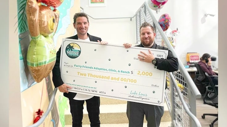 ative Pest Management donated $2,000 to Furry Friends Adoption, Clinic & Ranch.