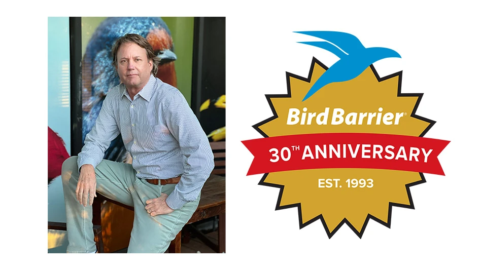 Pictured above: Cameron Riddell, Bird Barrier president.