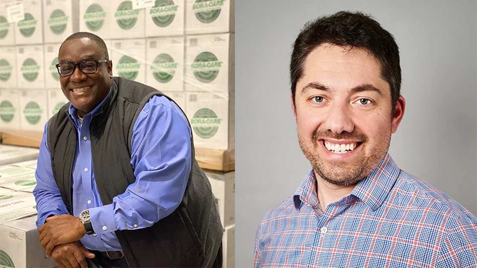 Pictured above: Lee Barrett (left), president of Nisus, and Jordan Brooks (right), vice president of Noble Pine.