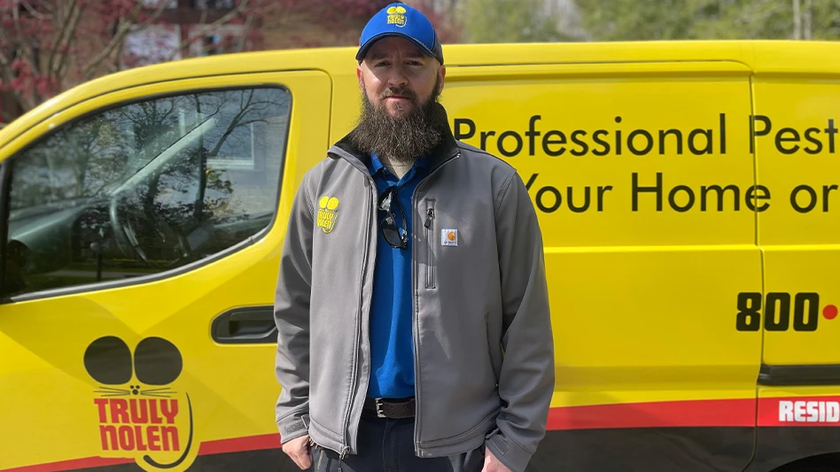 Truly Nolen Youngstown, Ohio Franchisee Josh Allen getting ready to service customers in the Mahoning Valley.