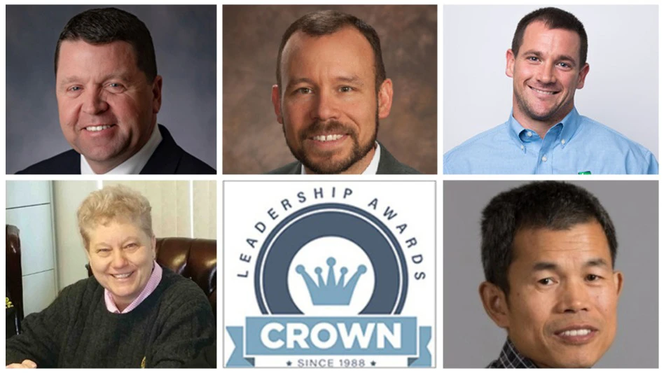 Pictured above: Ted Brayton (top left); Jim Fredericks (top middle); Justin McCauley (top right); Eve Pappas (bottom left); Changlu Wang (bottom right).