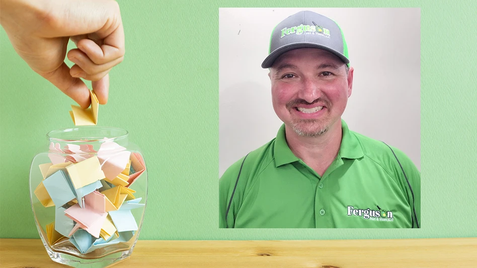 A photo of a random drawing next to a headshot of William Ferguson.