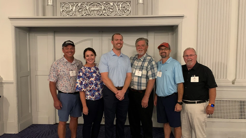 From left to right: Kevin Sherrill, Treasurer; Erin Richardson, Secretary; Blake Southerland, President; Bobby Yant, President Designate; Andy Yant, Outgoing Past President; Wayne Holden, Past President.