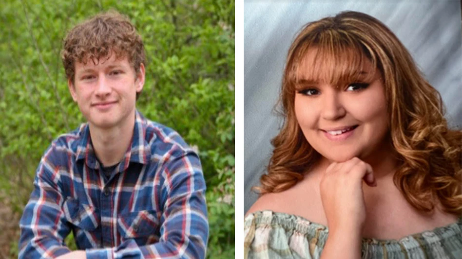 “What’s Bugging You?” essay contest winners Evan Osenbaugh and Shannon Hartley.