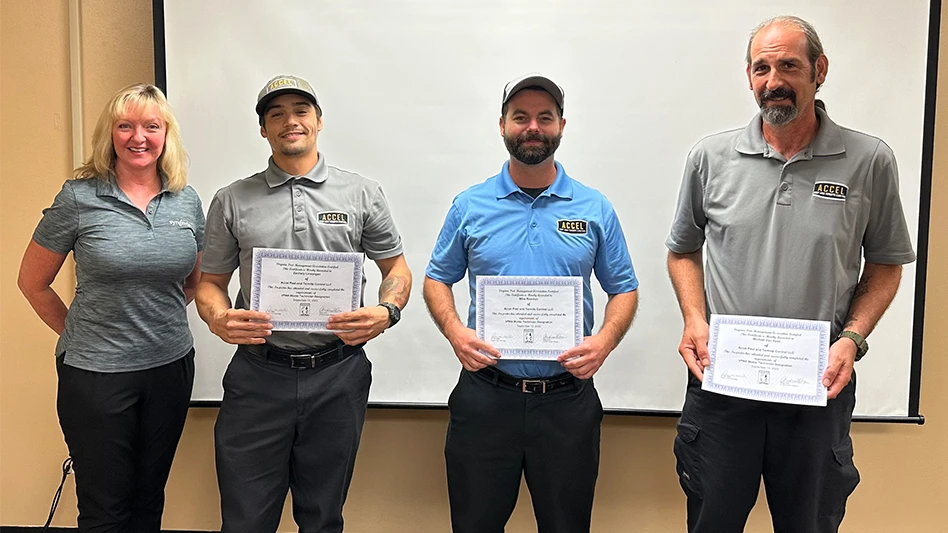 Left to right: Dr. Dini Miller, Zach Linsangan, Mike Reardon and Mike VanSyoc.