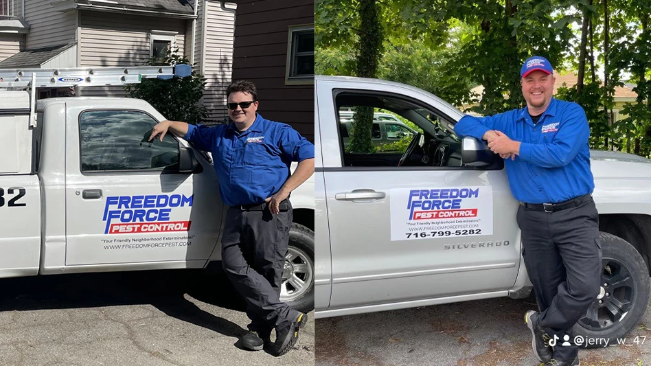 Josh Tonn (left) and Jerry Wickwire (right) owners of Freedom Force Pest Control.