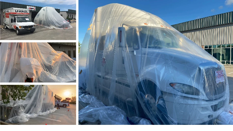 preece bed bug fumigation semi-truck cab