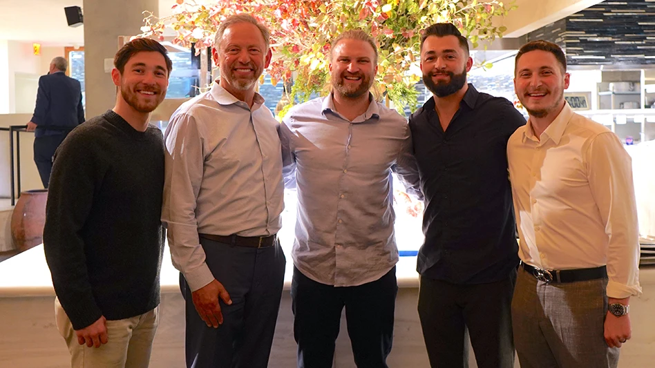 Left to right: Chris Aust, Stuart Aust, Raymond Arthurs, Nick Aust and Dan Aust.
