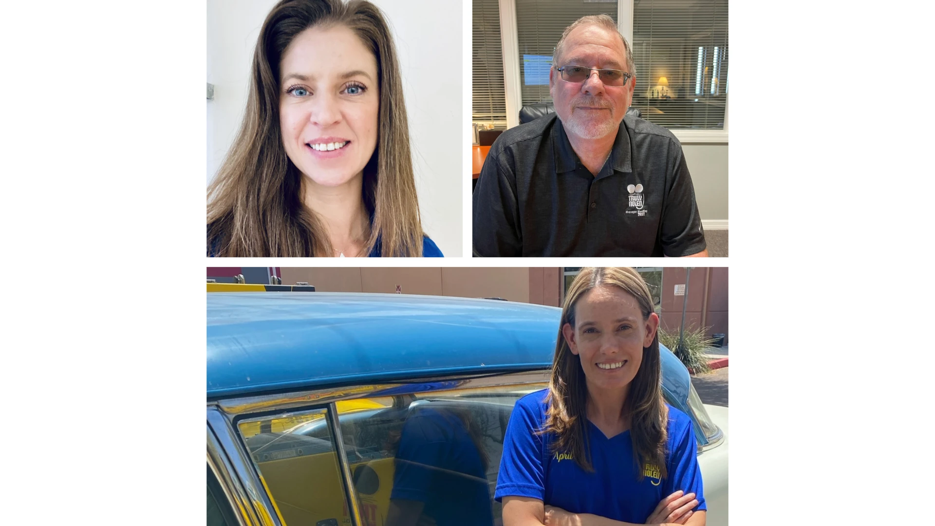 Nichole Dmytriw (top left), Scorr Barber (top right) and April Eggleston (bottom).