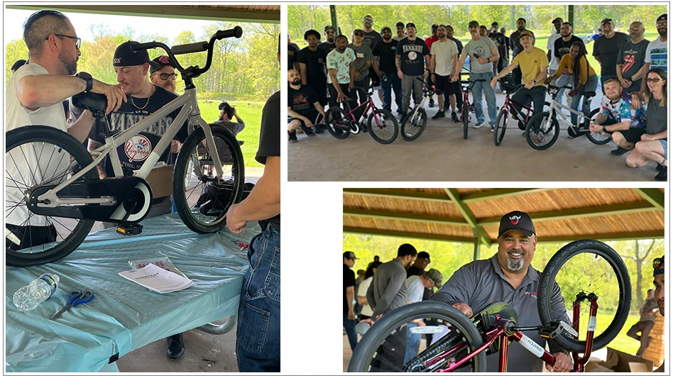 Viking Pest Control built and donated bicycles to deserving families in collaboration with Catholic Charities of Somerset County.
