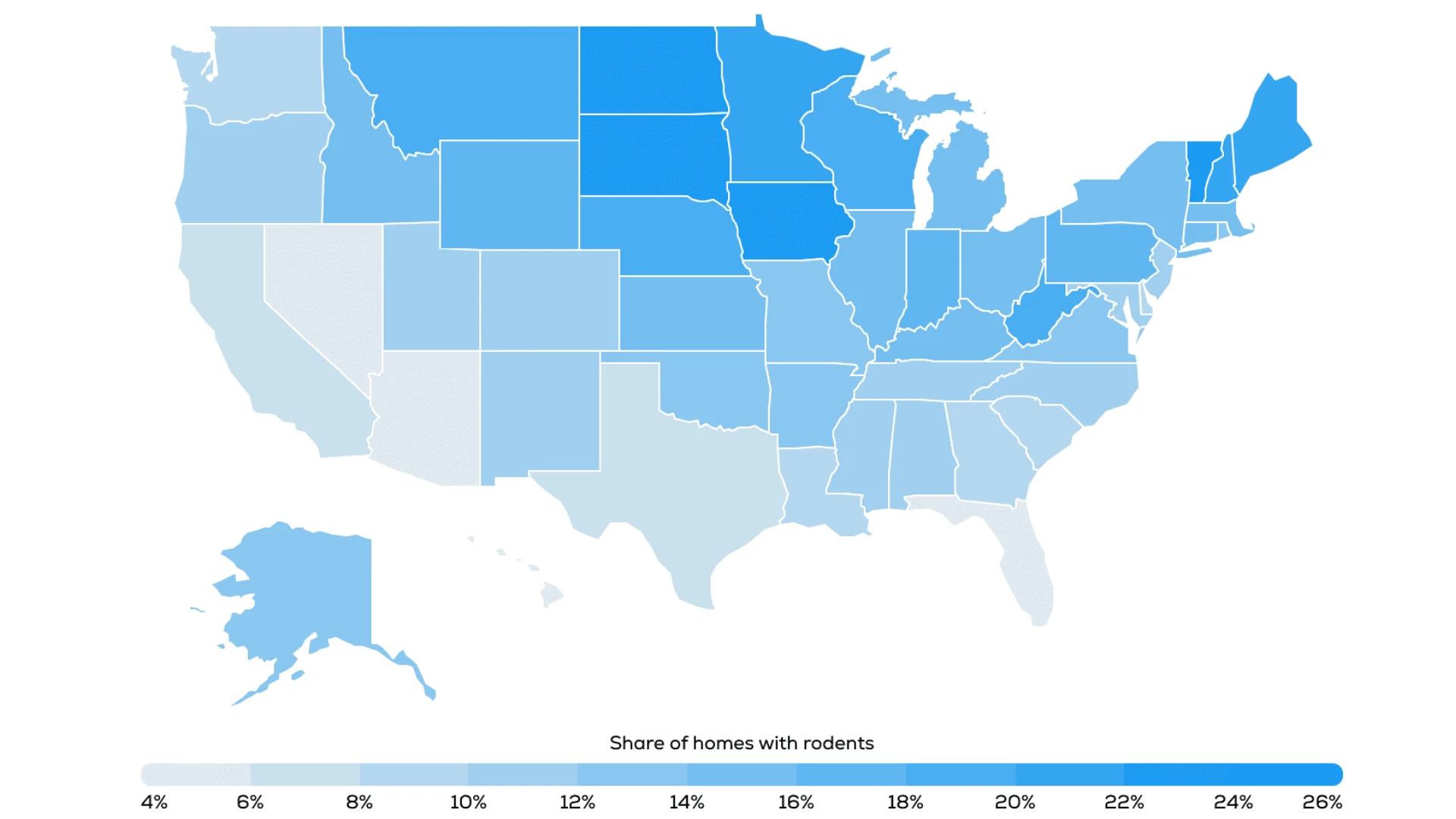 Reports Shows U.S. States, Counties Experiencing Highest Rodent Issues