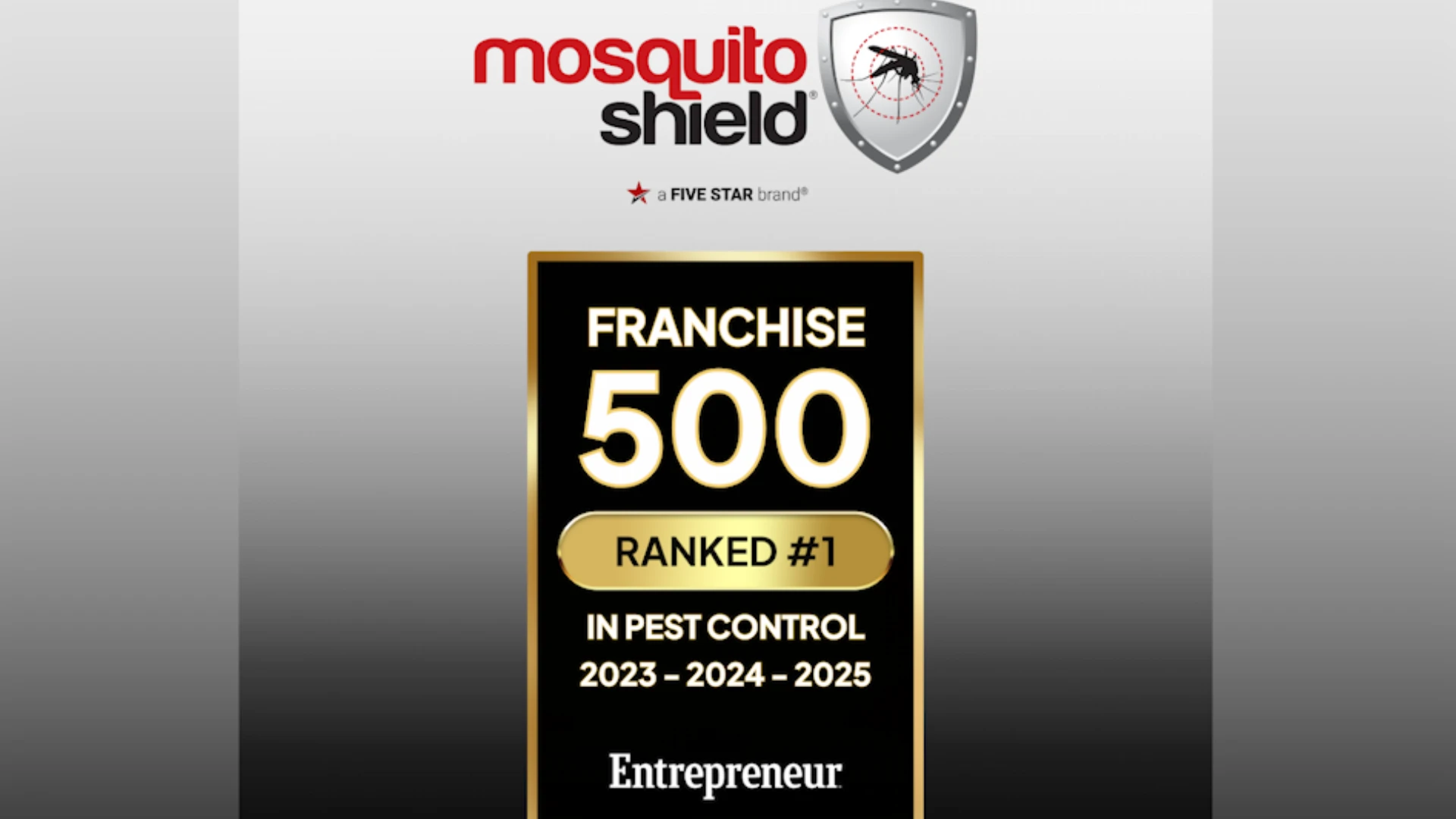 Mosquito Shield Named No. 1 Pest Control Franchise by Entrepreneur’s Franchise 500