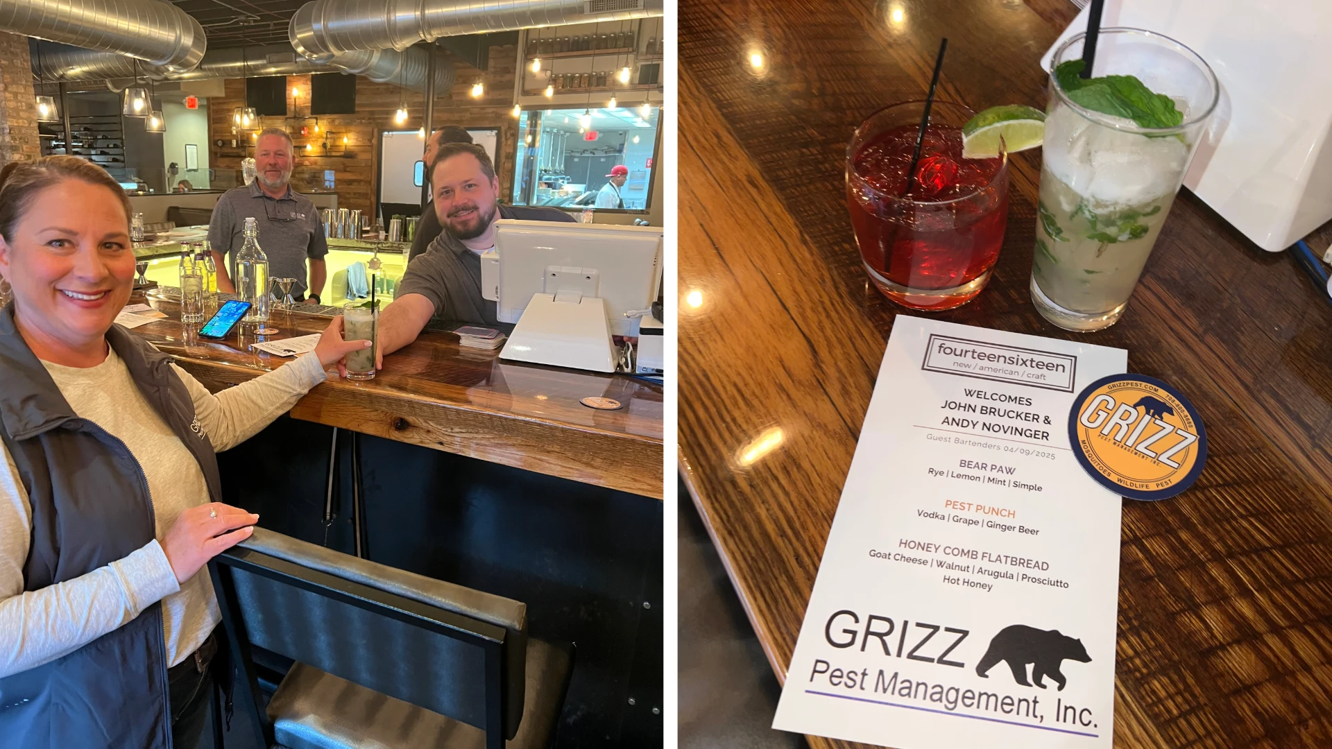 Grizz Pest Management Bartends for a Cause