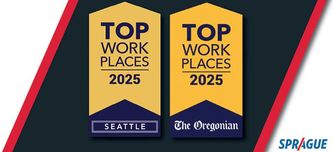 Sprague Named Top Workplace in Washington and Oregon